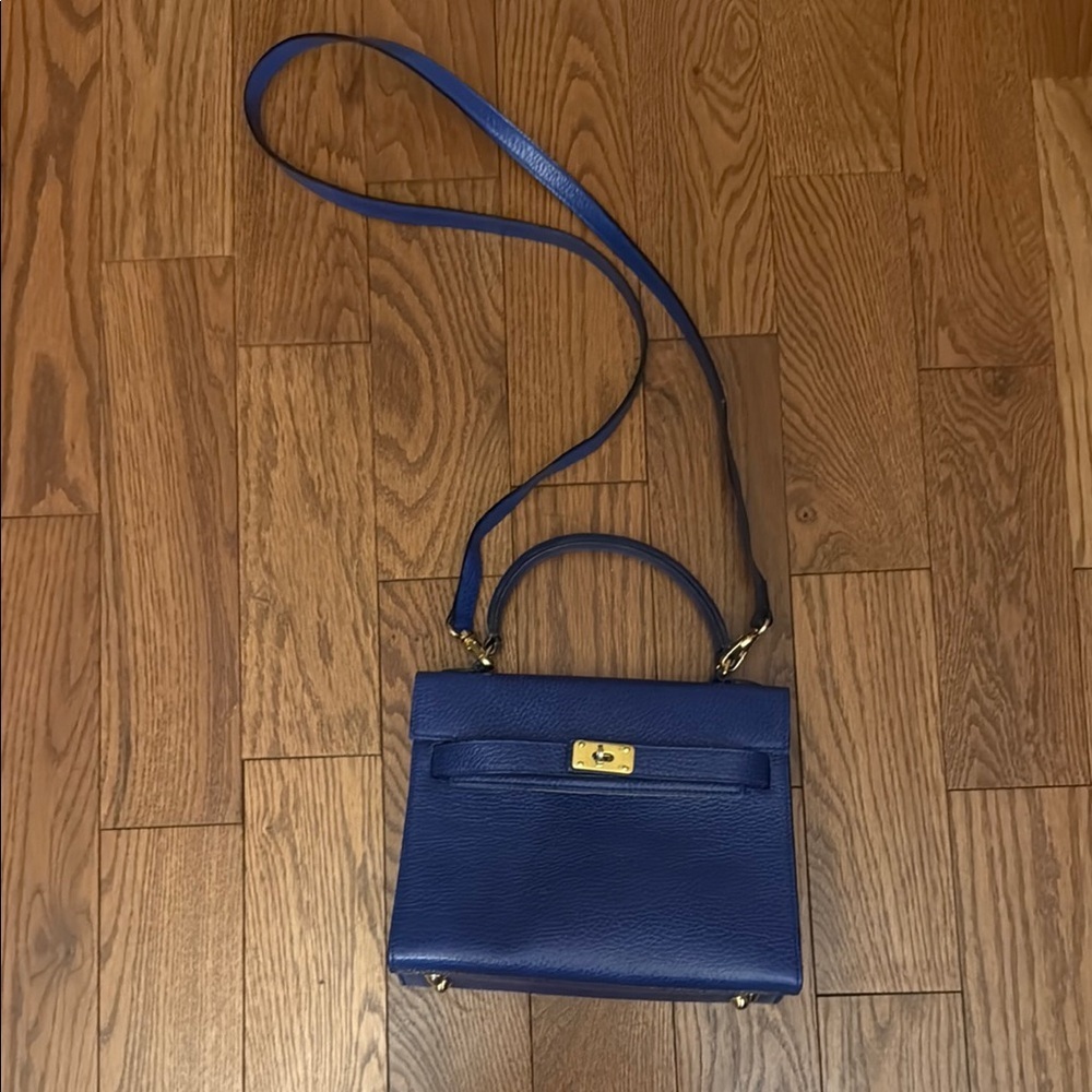 Furla Blue Mini Bag with Gold Hardware